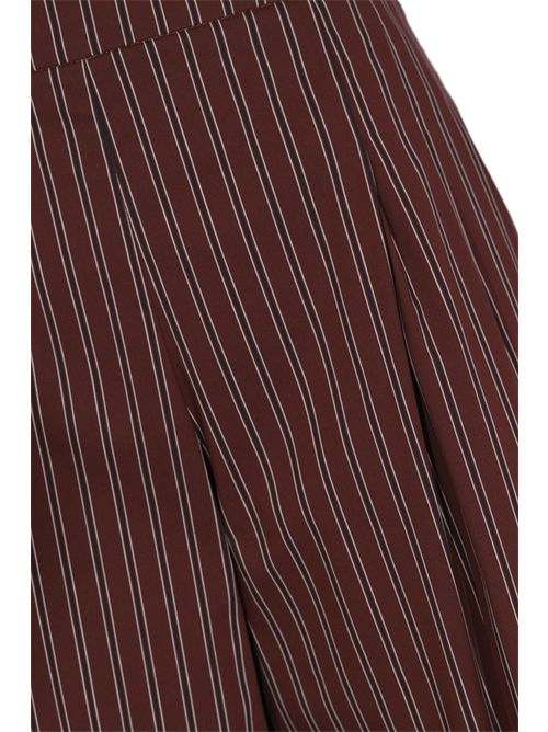 Pantaloni palazzo in popeline stretch a righe Patrizia Pepe | 2P1783 A552J511